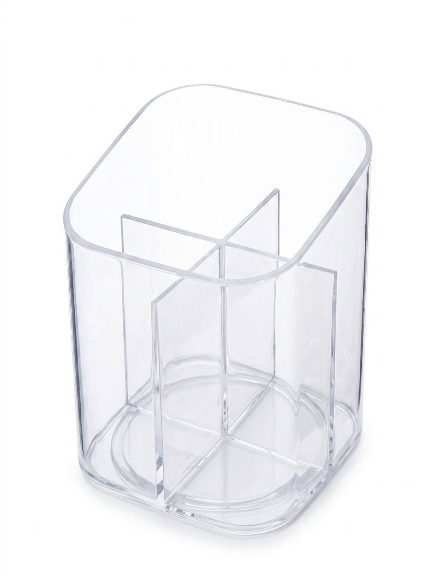 Large Capacity 360 Degree Rotating Marker Organizer Single PS Pen Holders for Office Storage Desk Arrangement Box Made PS product view