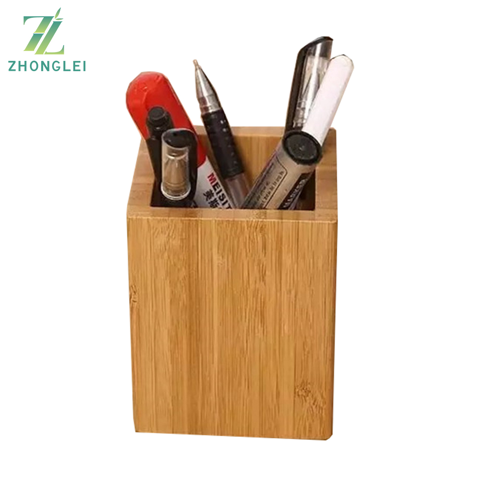 Creative Office Supplies Bamboo and Wood Pen Holder Office Stationery Supplies  Storage Box detail