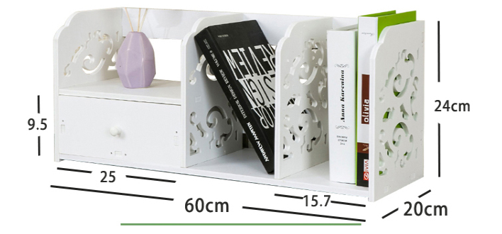 Hot Bookshelf Bookcase Student Desktop Receptacle Shelf Simple Multi-functional Shelf Office Bedside Small Table Bookshelf detail
