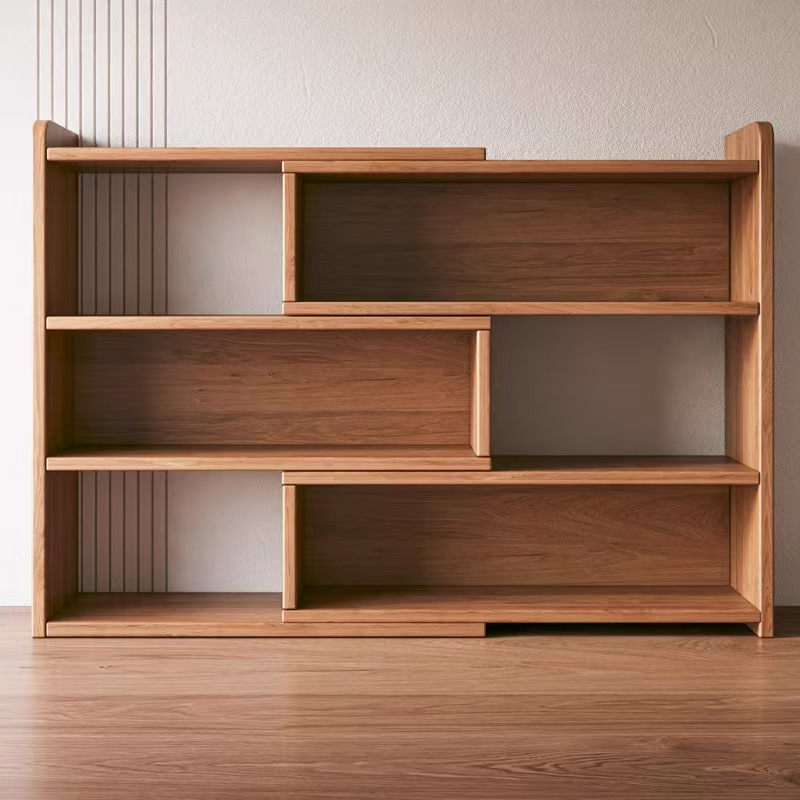 Wooden Desktop Bookshelf Adjustable Open Storage Shelf Organizer for Office Study Desk Bedroom product view