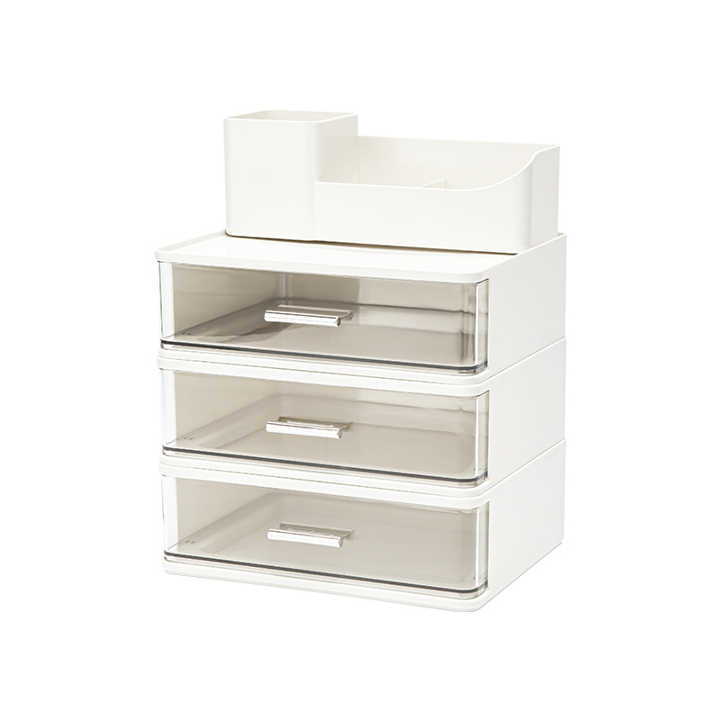 JX Plastic Desktop Storage Box Drawer Type Stationery Student Office Large Capacity Multifunctional Pen Holder product view