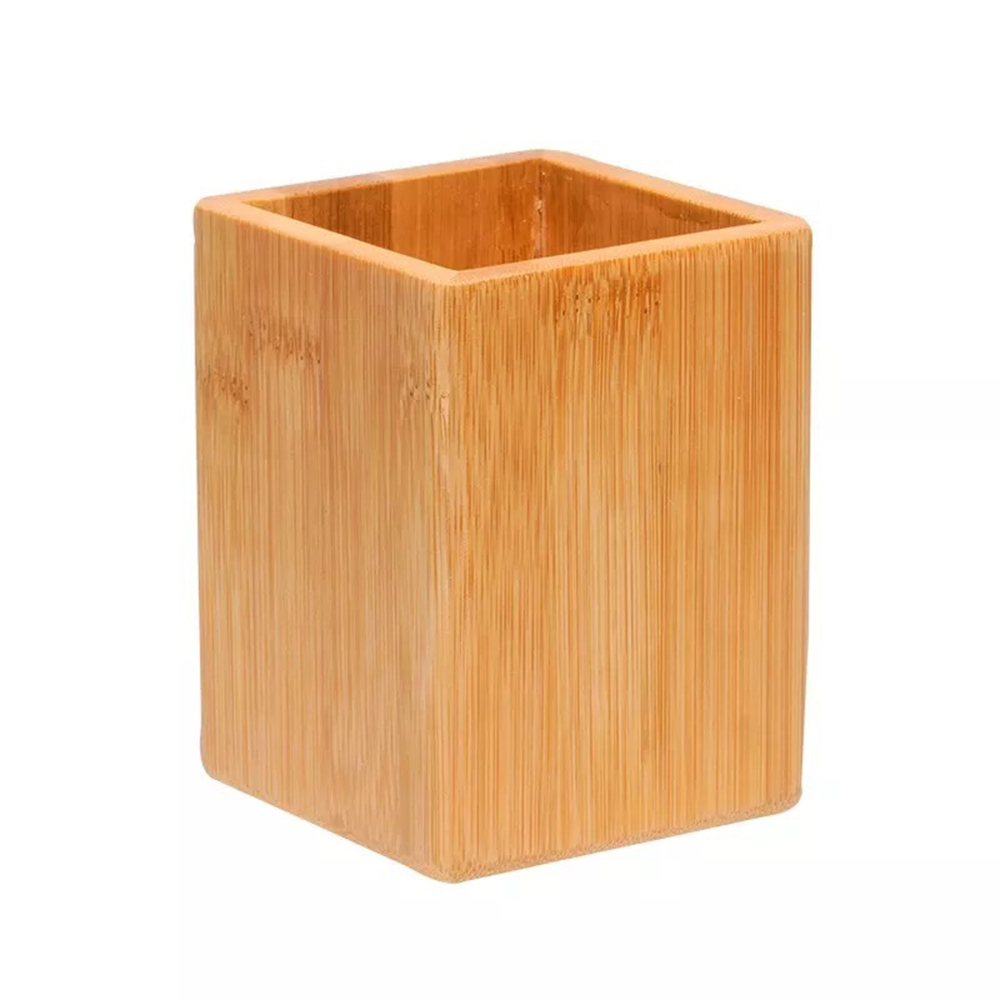 Creative Office Supplies Bamboo and Wood Pen Holder Office Stationery Supplies Storage Box