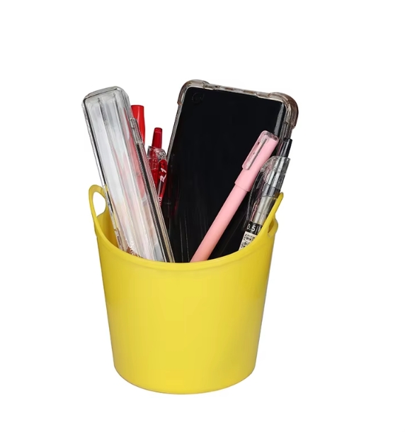 Hot Sale Cute Office School Desk Pen Holder Customizable Storage Stationery Organizer Desk Mini Storage Plastic Pen Holder product view