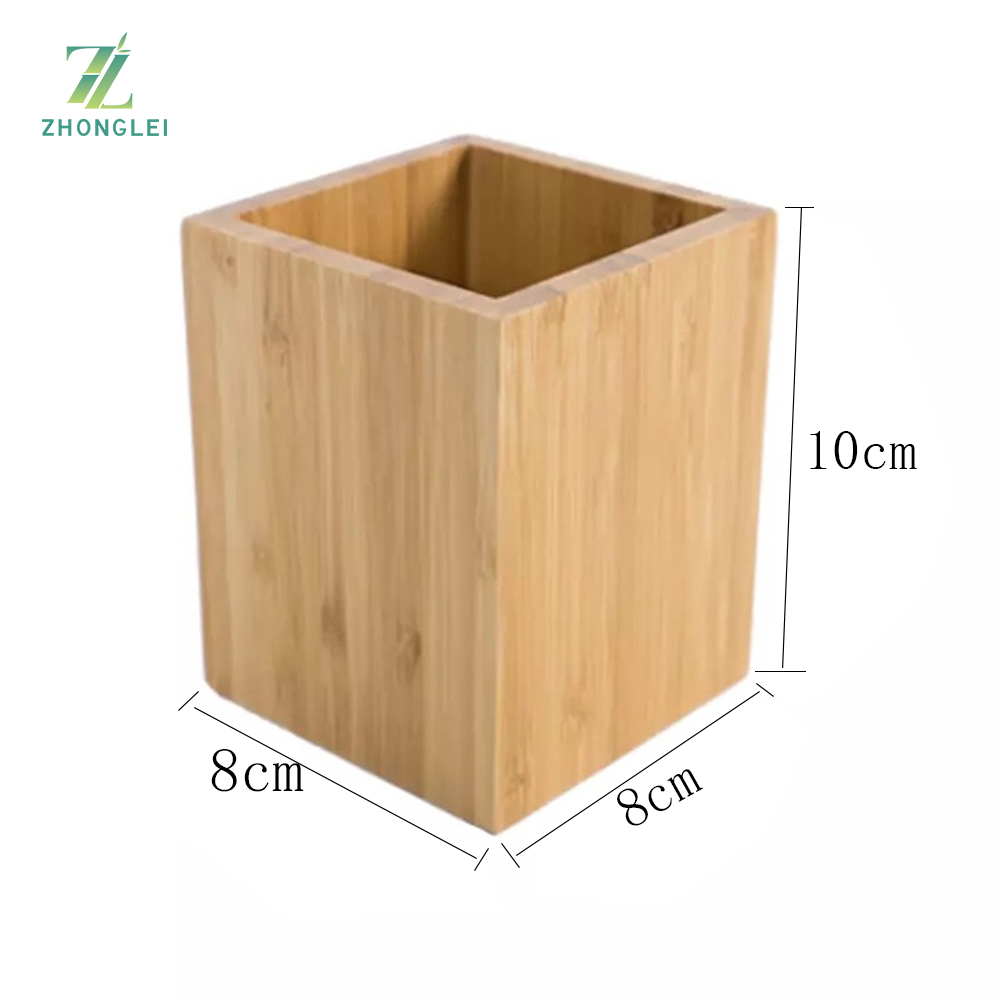 Creative Office Supplies Bamboo and Wood Pen Holder Office Stationery Supplies  Storage Box product view