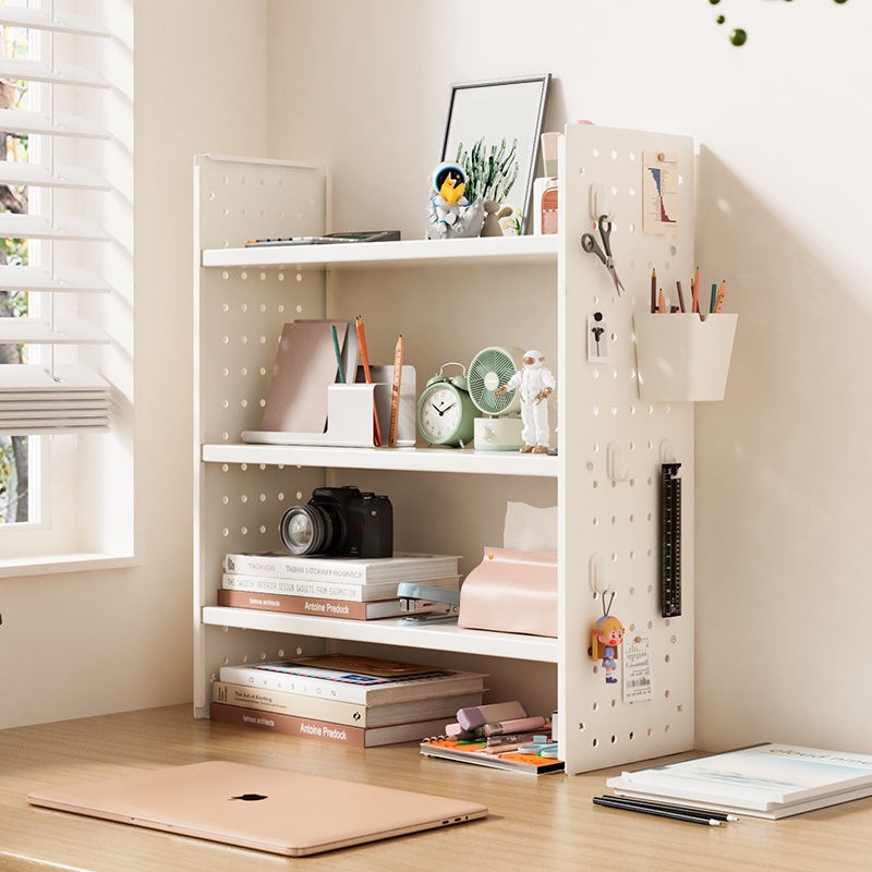 Desktop Adjustable Storage Shelf Bookshelf Office Multi-tier Adjustable Partitions Simple Modern Student Iron Finish product view