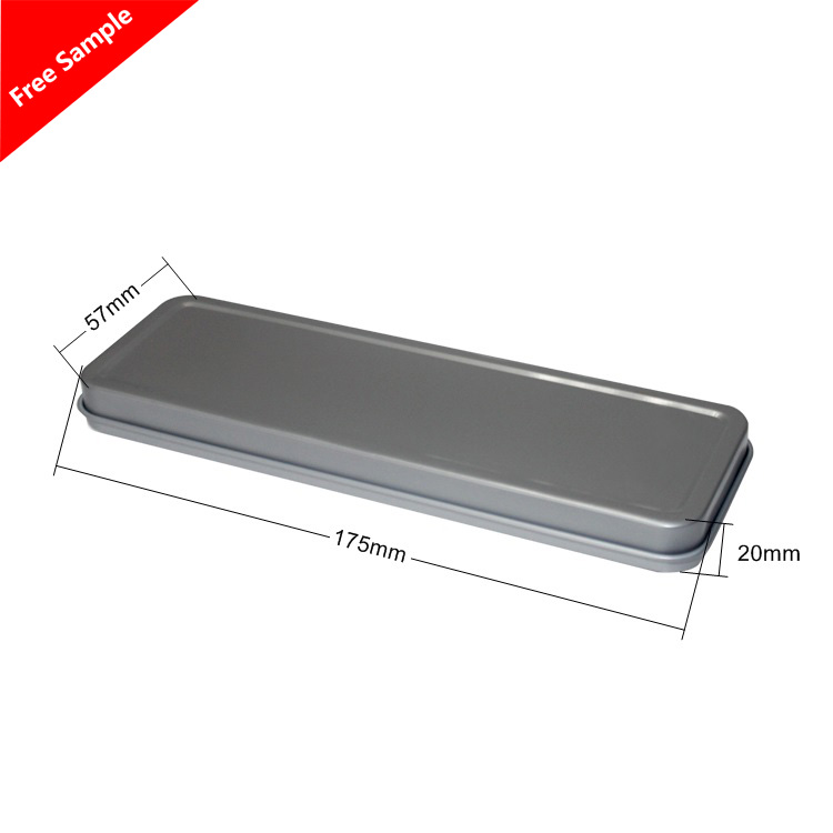 Kids Hinged Tin Can for Pencil Storage Custom Rectangle Tin for Crayons, Pin Bookmarks School Supplies Organizer Metal Container product view