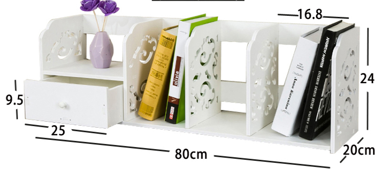 Hot Bookshelf Bookcase Student Desktop Receptacle Shelf Simple Multi-functional Shelf Office Bedside Small Table Bookshelf detail