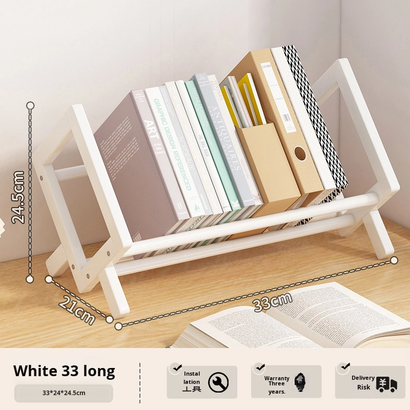 Economical Small Bookshelf Organizer for Students Bamboo Desktop Book Storage Rack for Children Simple Living Room Book Stand product view