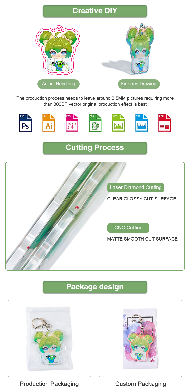 CNAWO  Custom DIY Acrylic Desk Organizer Cute Acrylic Pen Holder Kawaii Desktop Storage Box OEM ODM detail
