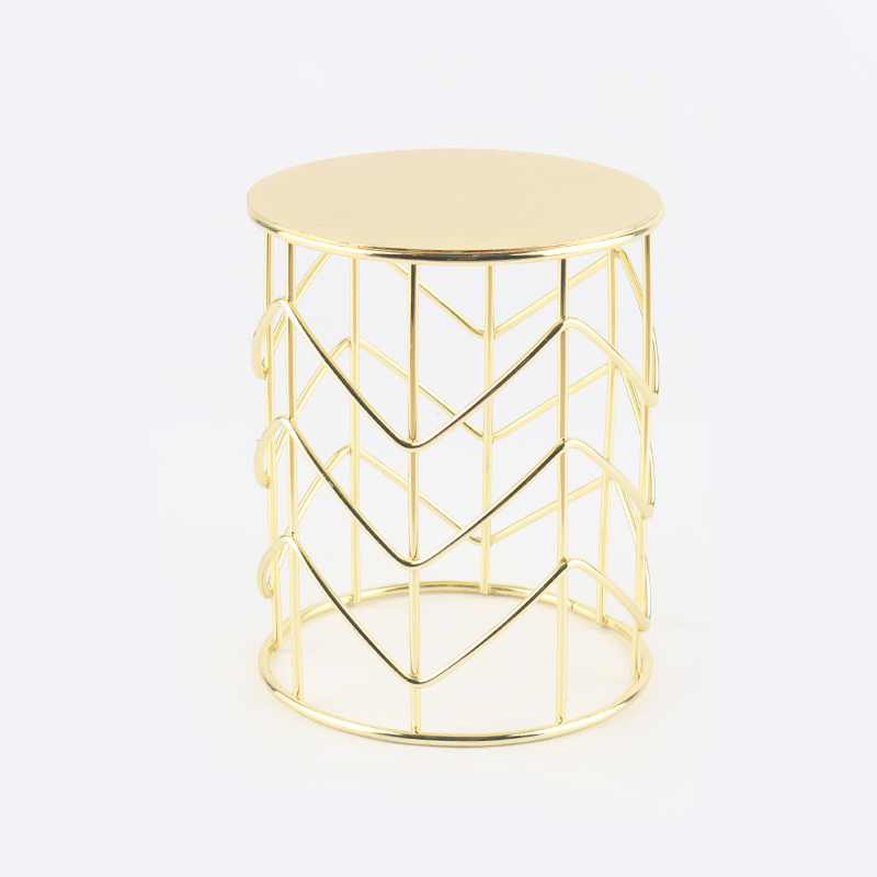 New Arrivals Metal Mesh Pen Container Makeup Brush Pot Holder Desk Organizer Wire Metal  Gold Pencil Holder detail