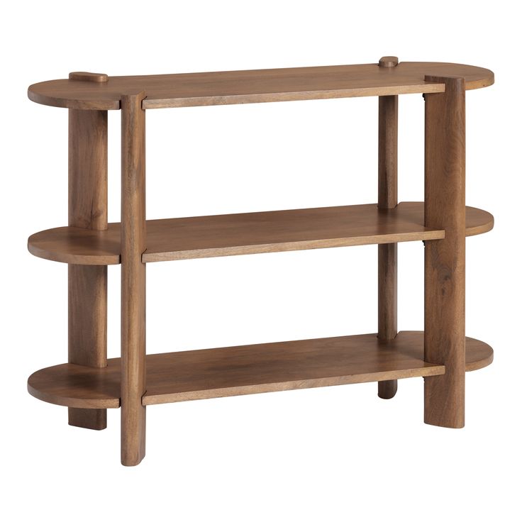 Super Offer Mango and Acacia Wood Storage Organizer Display Shelf Rack Adjustable Wood Desktop Bookshelf