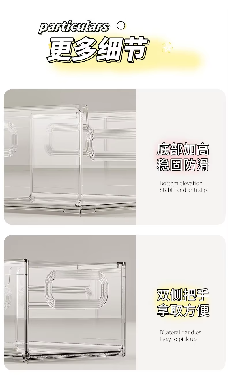 Modern Kids' Transparent PET Storage Rack Retractable Stacking Bookshelf Desktop Bookcase with Picture Book Storage Modern Style detail