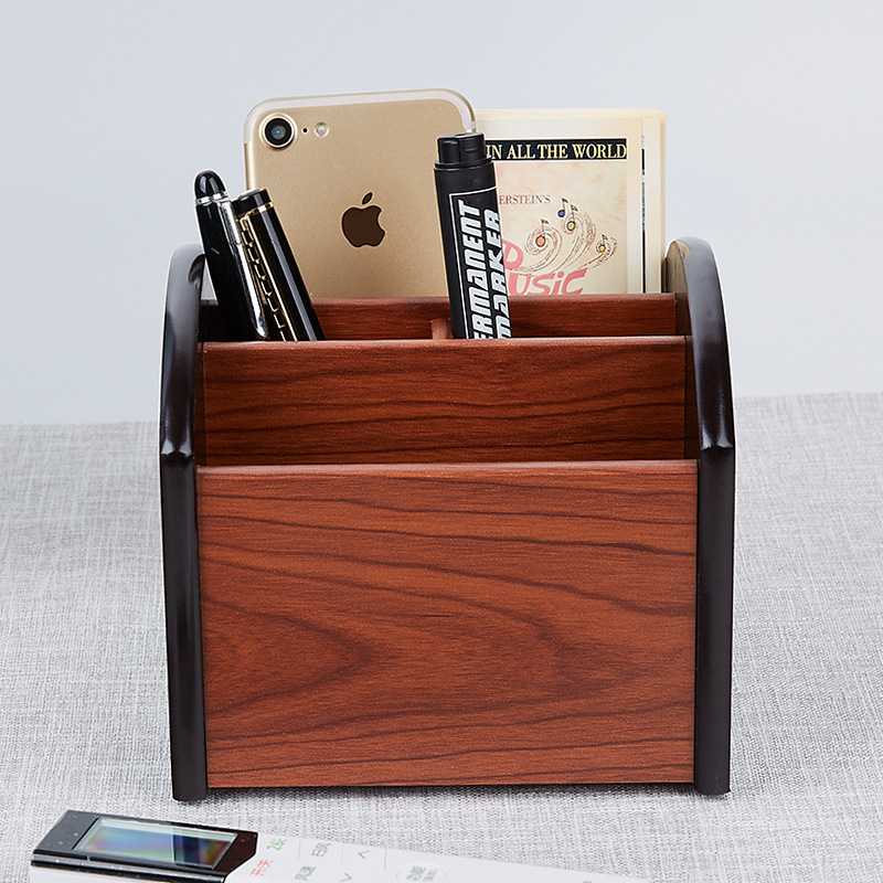 Hot Selling Precision-Made Wooden Desktop Storage Pen Holder Rotating Creative Bedside Storage Box Detachable Design Lightweight detail