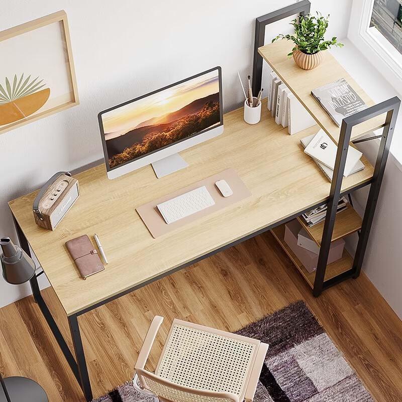 Customized Modular Side Bookshelf with MDF Board for Modern Minimalist Writing Desk in Bedroom or Office Building product view