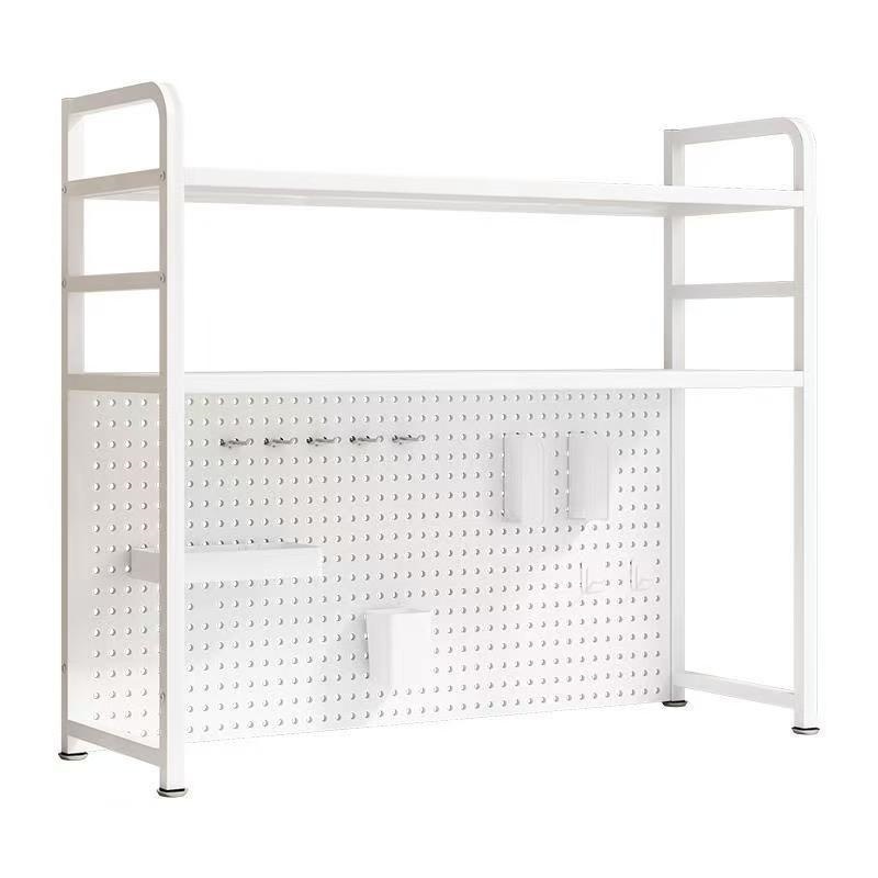 Quality Guarantee Iron Desktop Bookshelf Multi-Layer Storage Rack with Perforated Board for Home Office or Warehouse Use