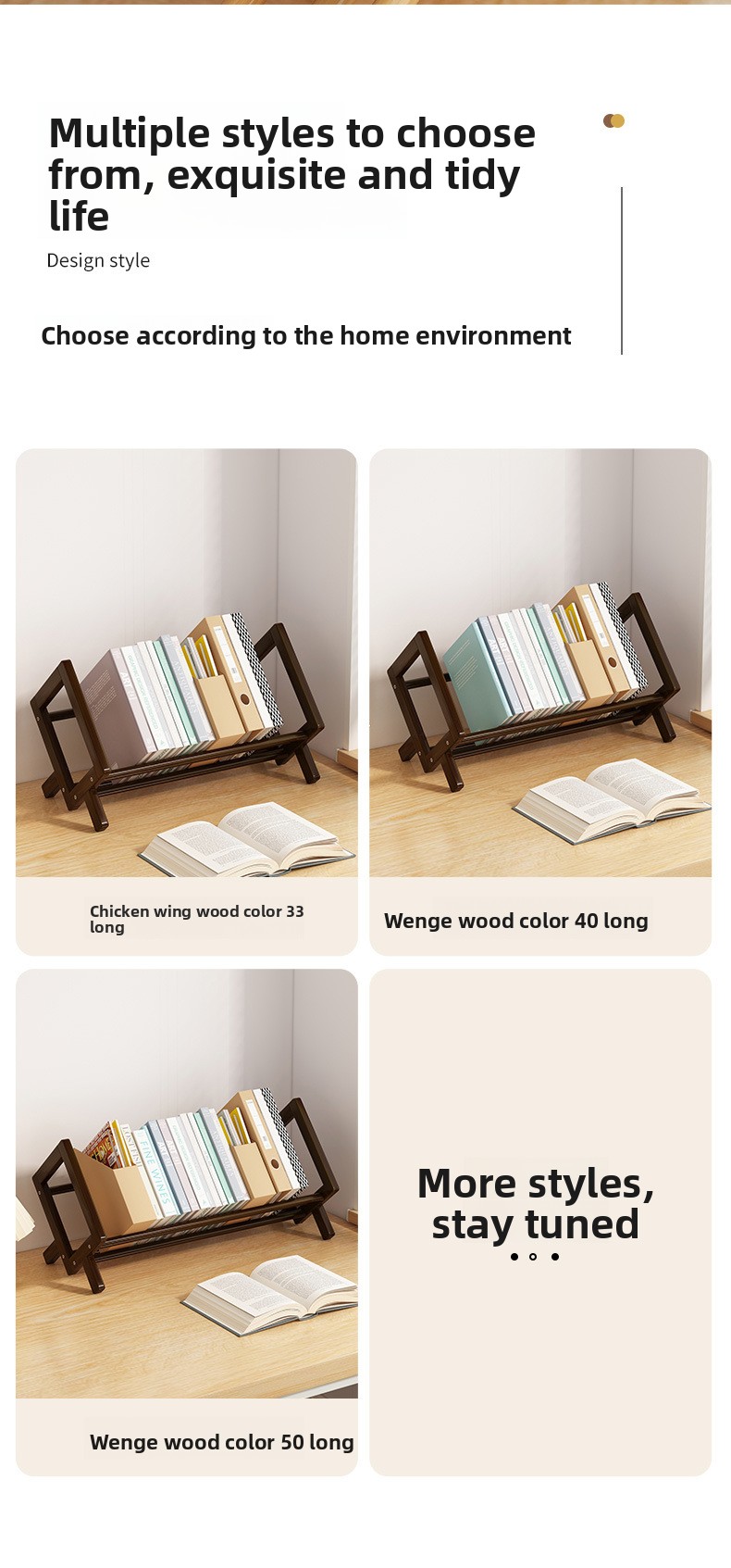 Economical Small Bookshelf Organizer for Students Bamboo Desktop Book Storage Rack for Children Simple Living Room Book Stand detail