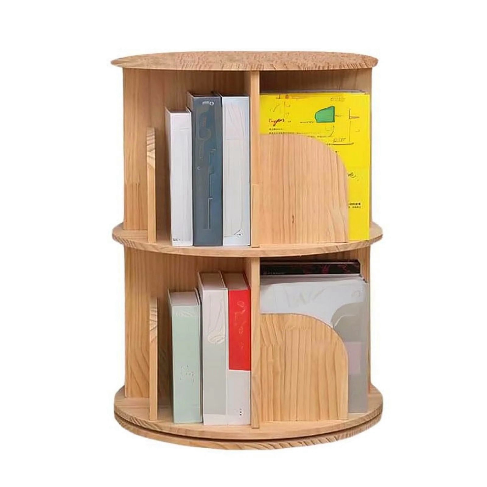 Modern Solid Wood Multilayer Vertical Storage Cabinet Desktop Bookcase Organizer Home Desk Living Room Elegant Book Shelf product view