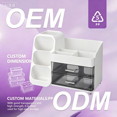 JX Plastic Desktop Storage Box Drawer Type Stationery Student Office Large Capacity Multifunctional Pen Holder
