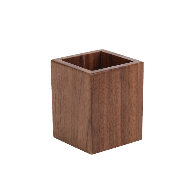Factory Customized Modern Multifunction Bamboo Pen Holder Stand Creative Wood Pencil Holder Office Organizer Handmade Storage detail