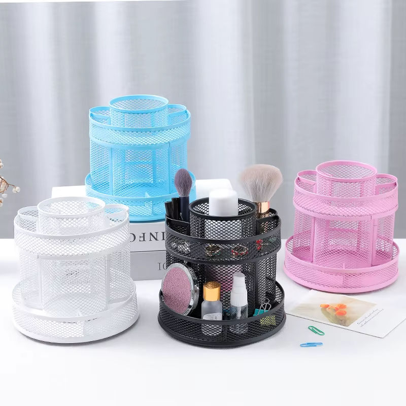 360 Rotating Metal Pencil/pen Holder Desk Organizer for School Office Supplies Storage product view