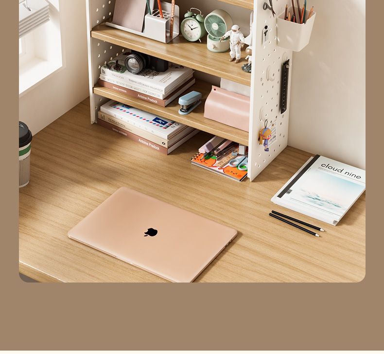 Desktop Adjustable Storage Shelf Bookshelf Office Multi-tier Adjustable Partitions Simple Modern Student Iron Finish detail