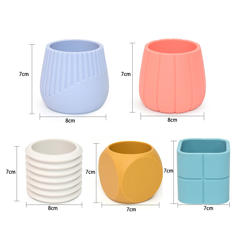 Wolife Original Design Eco- Friendly Silicone Round Shape Organizer Box Pen Stand Holder Stationery Pen Holders for Office Use product view