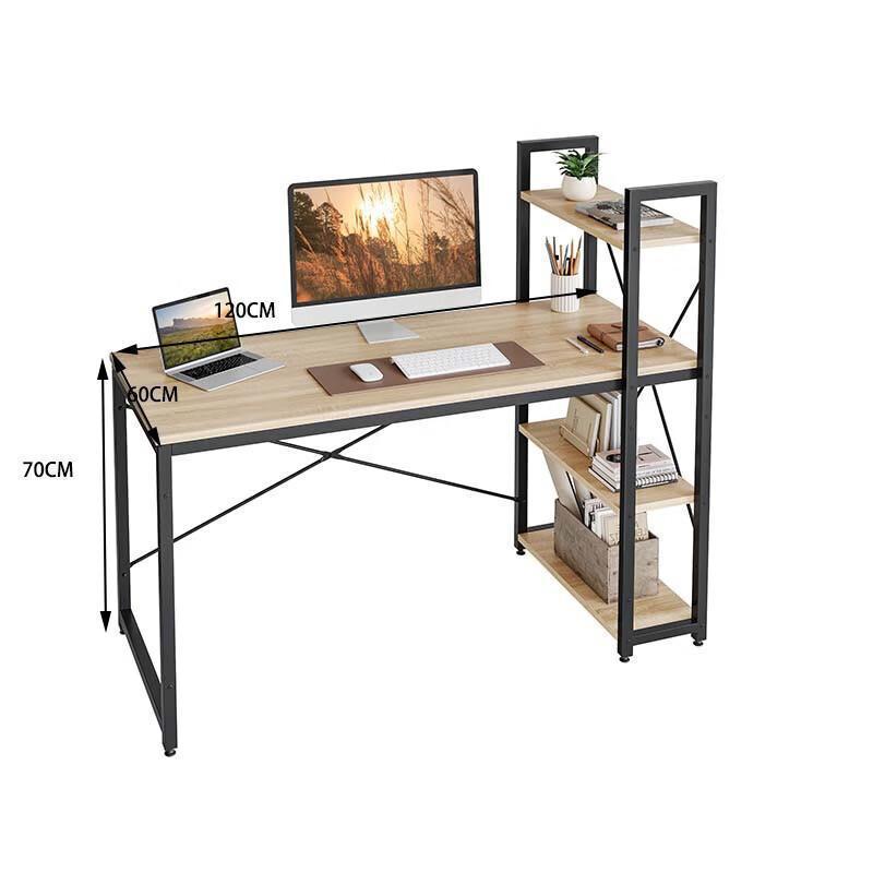 Customized Modular Side Bookshelf with MDF Board for Modern Minimalist Writing Desk in Bedroom or Office Building product view