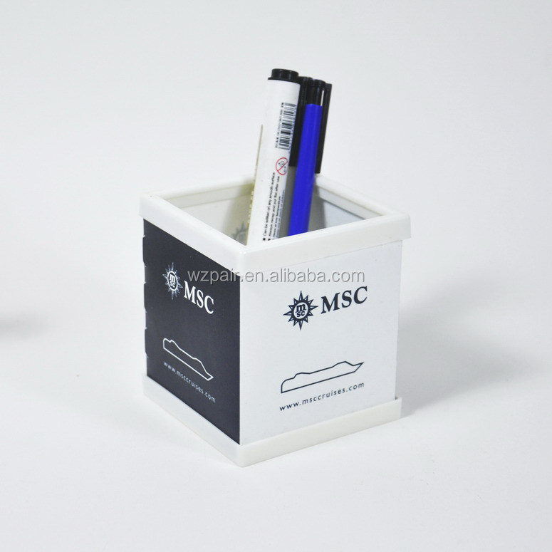 Square Plastic Pen Holder for Students Advertise Gifts detail