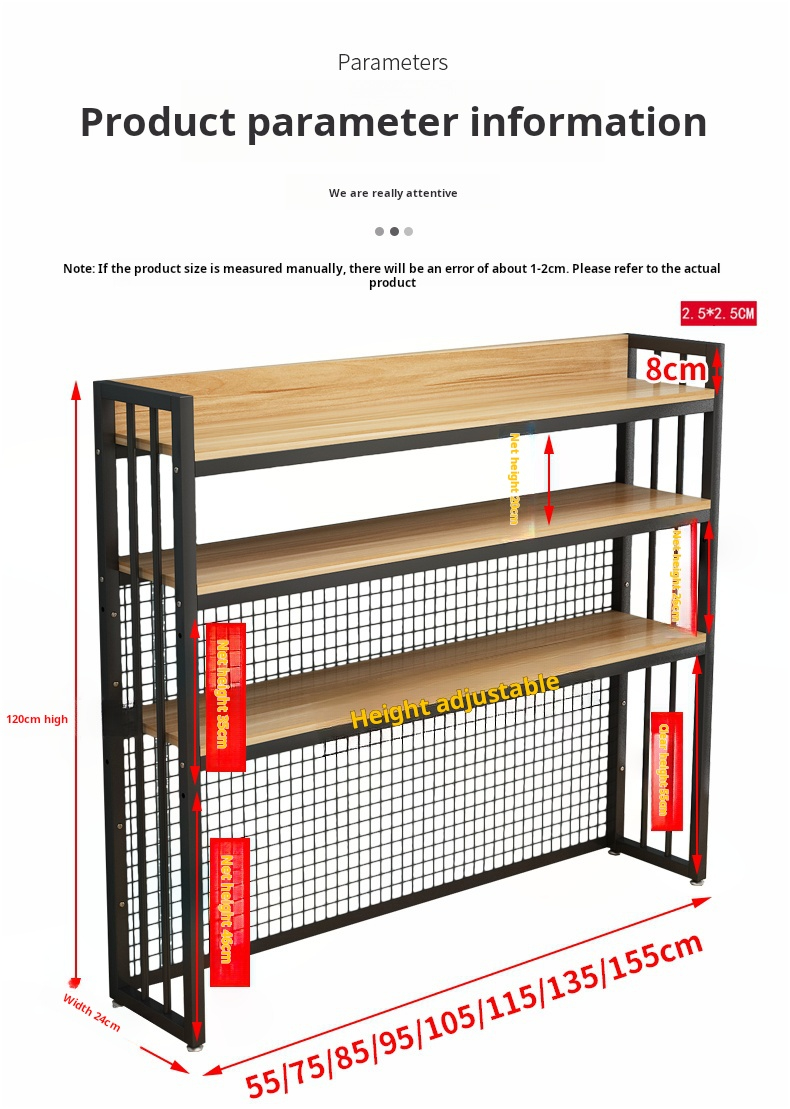 Custom Student Computer Desk/Desktop Multilevel Storage Rack Bookshelf With Grid Bookshelves detail