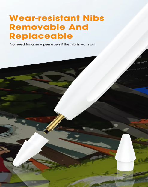 Smart Magnetic Active Capacitive Stylus Metal Pen Pad Pencil Palm Rejection Tilt Angle Sensing Replaceable Nib for Pro 11 detail