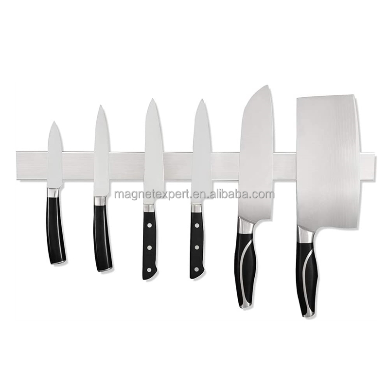 Magnet Knife Holder With Hook And Sharpener Wall-Mounted Magnetic Storage For Knives