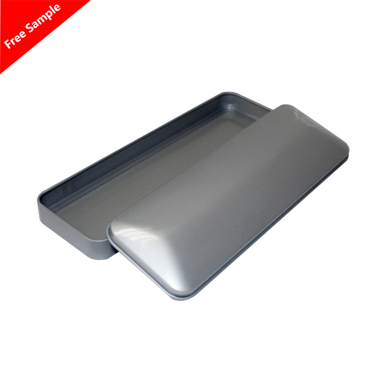 Kids Hinged Tin Can for Pencil Storage Custom Rectangle Tin for Crayons, Pin Bookmarks School Supplies Organizer Metal Container product view