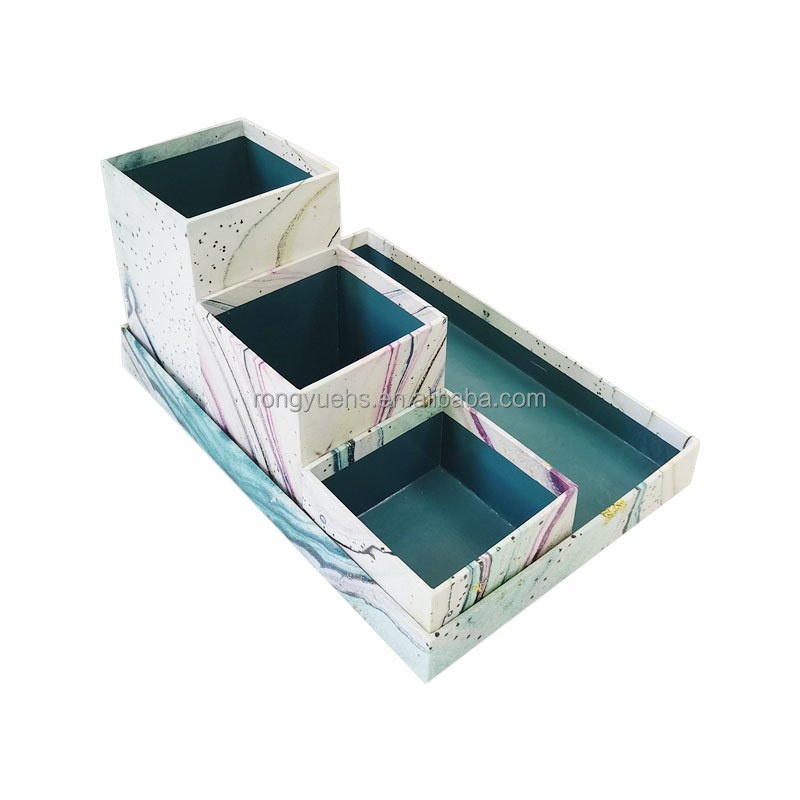 Custom Desk Organizer Stationary Accessories Pen Organizer Cardboard Pencil Holders Pen Box Pen Holder detail