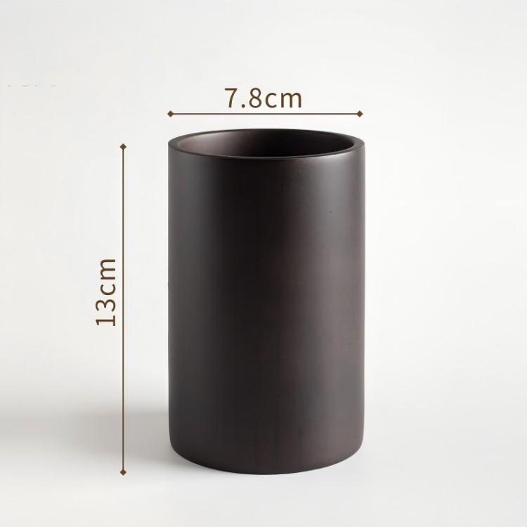 Solid Wood Round Pen Holder Minimalist Wooden Organizer Bucket for Office Desk Study Decor detail