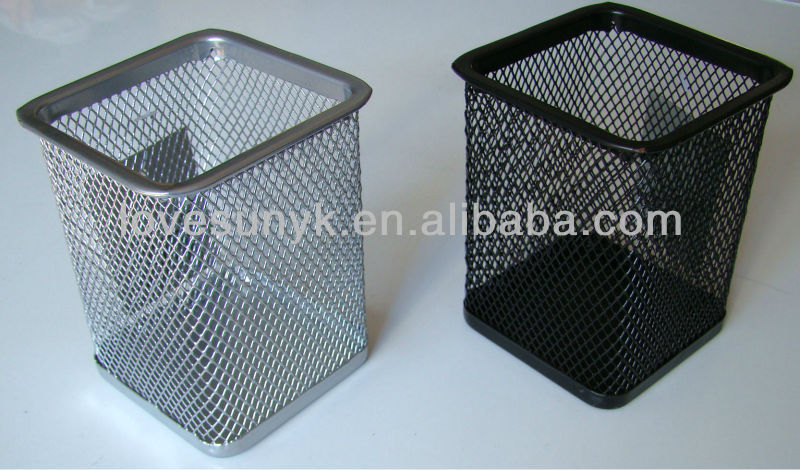 Factory OEM Customization Support Pen Organizer Metal Mesh Pen Holder for Desk Office and School Pencil Cup detail