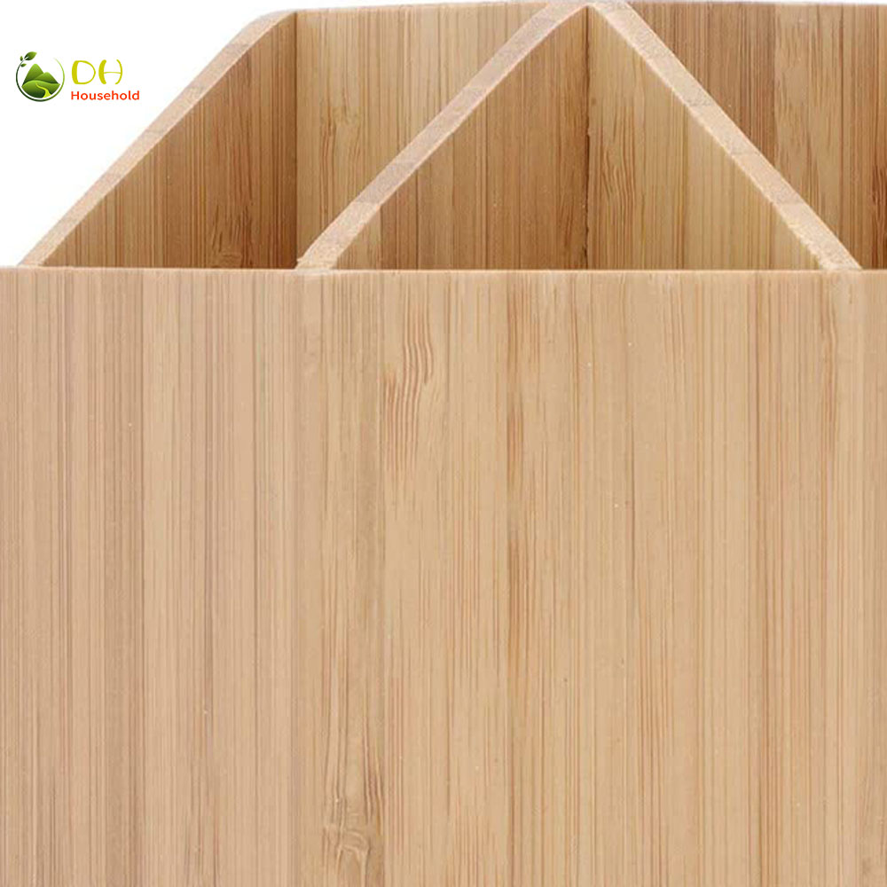 Nature Bamboo Precision-Made Lightweight Office Supplies Desktop Storage Box Pen Holder product view