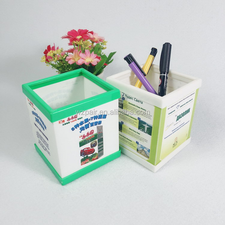 Square Plastic Pen Holder for Students Advertise Gifts detail
