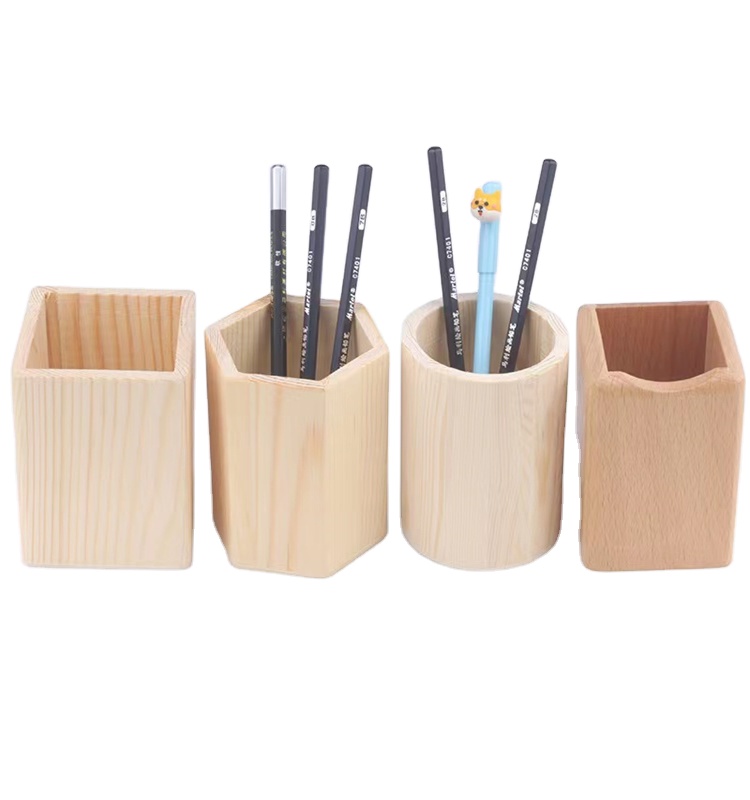 Wooden Pencil Holder Wood Pen Stand