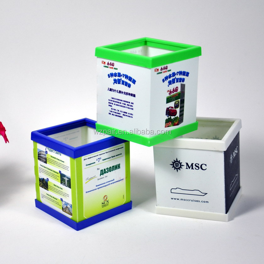 Square Plastic Pen Holder for Students Advertise Gifts detail