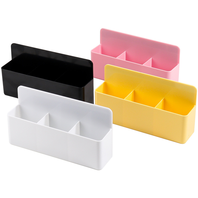 Fridge Magnet Magnetic Marker Pen Storage Box Grid Rubber Magnet Plastic Organizer Pen  Holder for Whiteboard product view