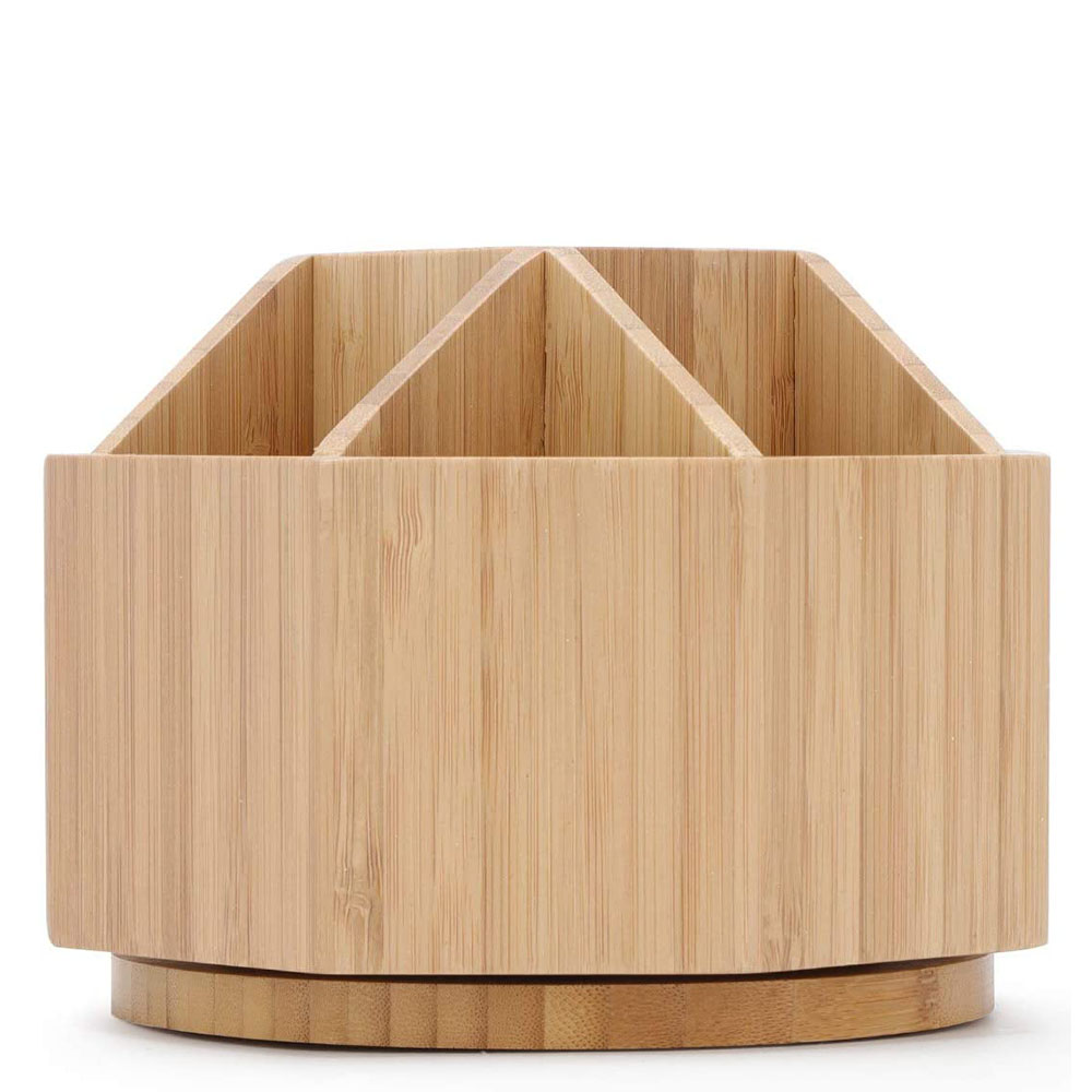 Nature Bamboo Precision-Made Lightweight Office Supplies Desktop Storage Box Pen Holder