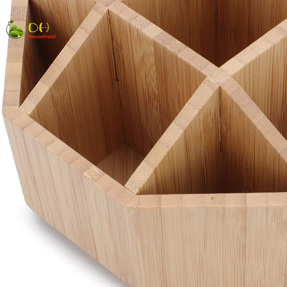 Nature Bamboo Precision-Made Lightweight Office Supplies Desktop Storage Box Pen Holder detail