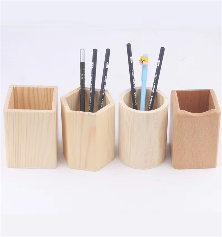 Wooden Pencil Holder Wood Pen Stand detail