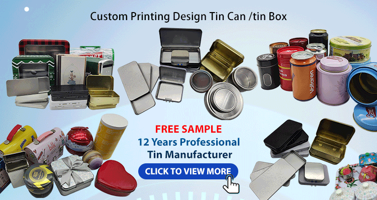 Kids Hinged Tin Can for Pencil Storage Custom Rectangle Tin for Crayons, Pin Bookmarks School Supplies Organizer Metal Container detail