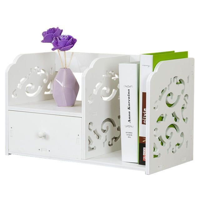 Hot Bookshelf Bookcase Student Desktop Receptacle Shelf Simple Multi-functional Shelf Office Bedside Small Table Bookshelf detail
