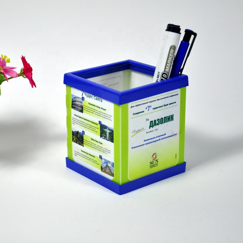 Square Plastic Pen Holder for Students Advertise Gifts product view