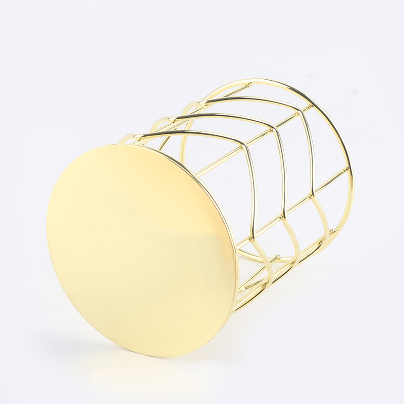 New Arrivals Metal Mesh Pen Container Makeup Brush Pot Holder Desk Organizer Wire Metal  Gold Pencil Holder product view