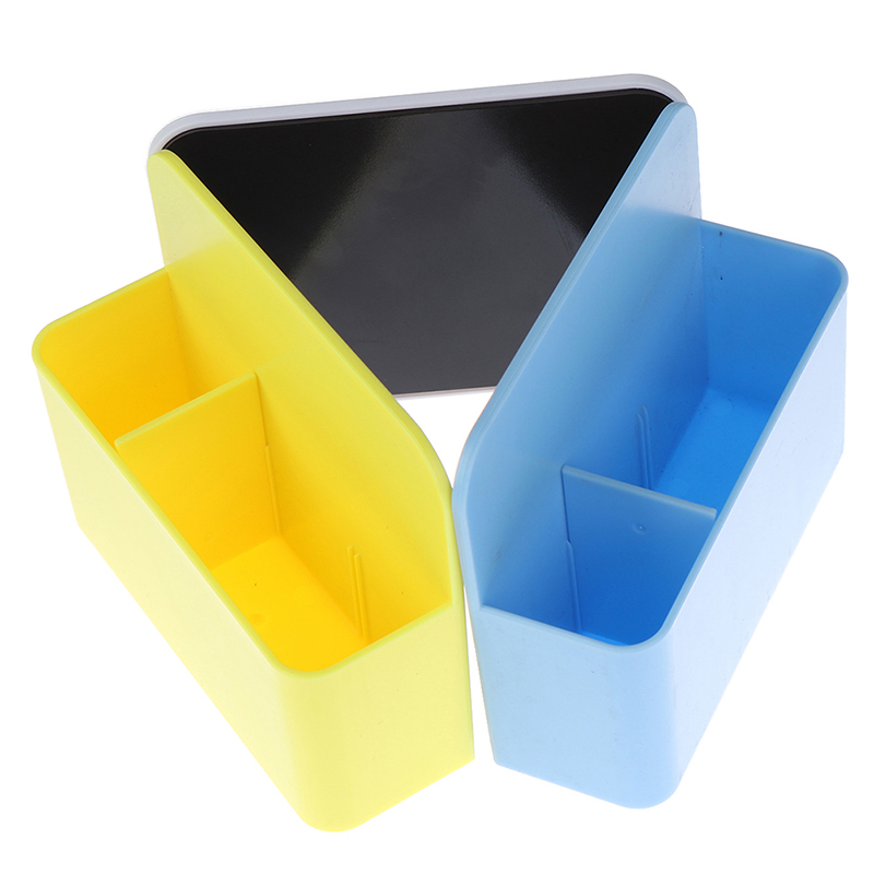 Fridge Magnet Magnetic Marker Pen Storage Box Grid Rubber Magnet Plastic Organizer Pen  Holder for Whiteboard detail