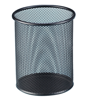 Metal Punched Pencil Holder Round Storage Pen Basket Organizer product view