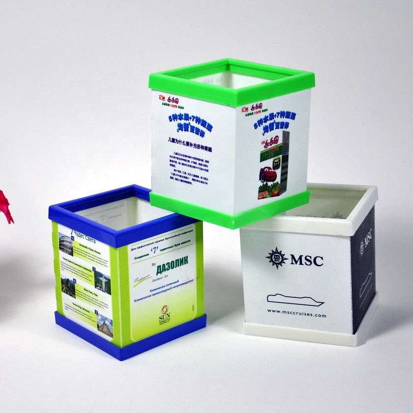 Square Plastic Pen Holder for Students Advertise Gifts product view